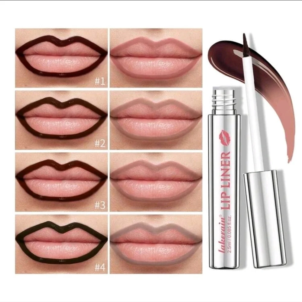 Lakerain Cool Cocoa Shade #4 Lip Liner Peel Off Tattoo New